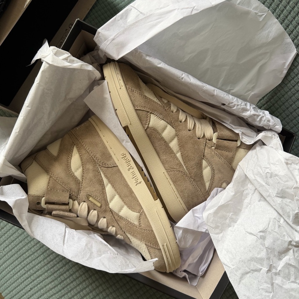 Authentic Palm Angels Tan High-Top Sneakers